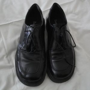Bass Black Patton Leather Dress Oxford Shoes Italy